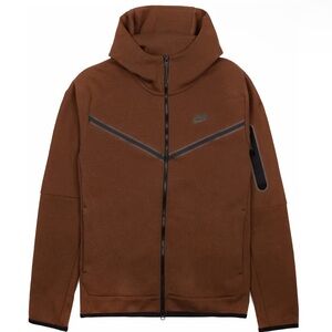 Nike men’s tech fleece hoodie in cacao brown